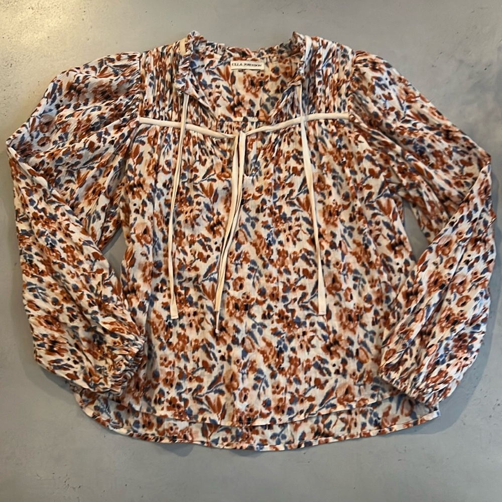 Ulla Johnson Jeanne Print Cotton Blouse